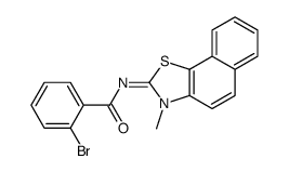 2-bromo-N-(3-methylbenzo[g][1,3]benzothiazol-2-ylidene)benzamide Structure