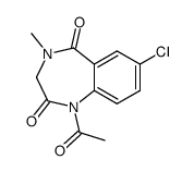 1-acetyl-7-chloro-4-methyl-3,4-dihydro-1H-benzo[e][1,4]diazepine-2,5-dione结构式