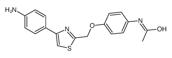 N-[4-[[4-(4-aminophenyl)-1,3-thiazol-2-yl]methoxy]phenyl]acetamide结构式