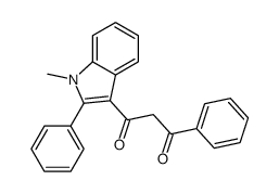 1-(1-methyl-2-phenylindol-3-yl)-3-phenylpropane-1,3-dione结构式