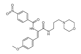 N-[1-(4-methoxyphenyl)-3-(3-morpholin-4-ylpropylamino)-3-oxoprop-1-en-2-yl]-4-nitrobenzamide结构式