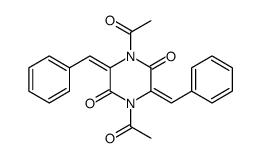 1,4-diacetyl-3,6-dibenzylidenepiperazine-2,5-dione结构式