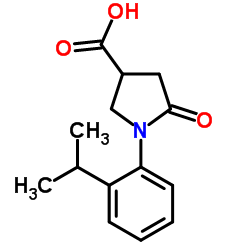 1-(2-ISOPROPYLPHENYL)-5-OXOPYRROLIDINE-3-CARBOXYLIC ACID结构式