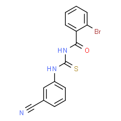 2-bromo-N-{[(3-cyanophenyl)amino]carbonothioyl}benzamide Structure