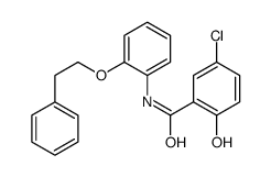 5-chloro-2-hydroxy-N-[2-(2-phenylethoxy)phenyl]benzamide结构式