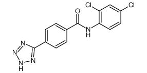 N-(2,4-dichlorophenyl)-4-(2H-tetrazol-5-yl)benzamide结构式