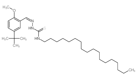 1-[(2-methoxy-5-tert-butyl-phenyl)methylideneamino]-3-octadecyl-thiourea结构式