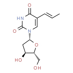 5-(1-propenyl)-2'-deoxyuridine结构式