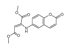 (2-oxo-2H-chromen-6-ylamino)-butenedioic acid dimethyl ester Structure