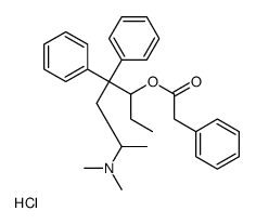 [4,4-diphenyl-5-(2-phenylacetyl)oxyheptan-2-yl]-dimethylazanium,chloride Structure