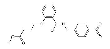 4-{2-[chloro-(4-nitro-benzylimino)-methyl]-phenoxy}-but-2-enoic acid methyl ester Structure