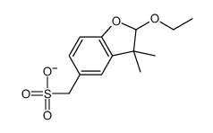 (+-)-2-ETHOXY-2,3-DIHYDRO-3,3-DIMETHYL-5-BENZOFURANYLMETHANESULPHONATE结构式