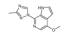 4-甲氧基-7-(3-甲基-1H-1,2,4-三唑-1-基)-1H-吡咯并[2,3-c]吡啶图片