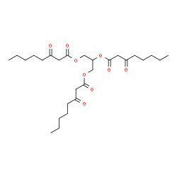 propane-1,2,3-triyl tris(3-oxooctanoate) Structure