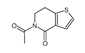 5-acetyl-6,7-dihydro-5H-thieno[3,2-c]pyridin-4-one结构式