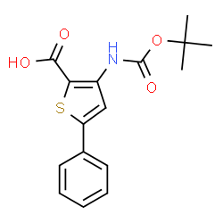 3-TERT-BUTOXYCARBONYLAMINO-5-PHENYLTHIOPHENE-2-CARBOXYLICACID结构式