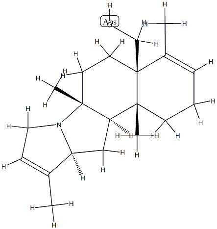 (13α)-4,8,17-Trimethyl-14-aza-C,18-dinor-5β-androsta-3,16-diene-5-methanol结构式