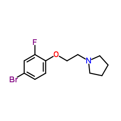 1-[2-(4-Bromo-2-fluorophenoxy)ethyl]pyrrolidine结构式