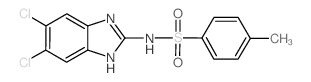 Benzenesulfonamide, N-(5,6-dichloro-1H-benzimidazol-2-yl)-4-methyl- (en) Structure
