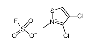 3,4-dichloro-2-methylisothiazolium fluorosulfonate结构式