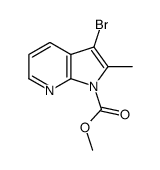 methyl 3-bromo-2-methylpyrrolo[2,3-b]pyridine-1-carboxylate结构式