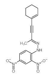 N-[4-(1-cyclohexenyl)but-3-yn-2-ylideneamino]-2,4-dinitro-aniline Structure