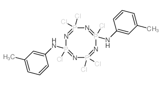 2,4,4,6,8,8-hexachloro-N,N-bis(3-methylphenyl)-1,3,5,7-tetraza-2$l^{5},4$l^C14H16Cl6N6P4,6$l^C14H16Cl6N6</s结构式