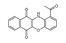 1-acetyl-11H-benzo[b]phenoxazine-6,11(12H)-dione结构式