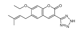 7-ethoxy-6-(3-methylbut-2-enyl)-3-(2H-tetrazol-5-yl)chromen-2-one Structure