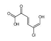(3E,5E)-5-chloro-6-hydroxy-2-oxohexa-3,5-dienoic acid Structure