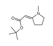 tert-butyl 2-(1-methylpyrrolidin-2-ylidene)acetate结构式
