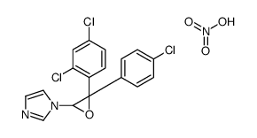 1-[3-(4-chlorophenyl)-3-(2,4-dichlorophenyl)oxiran-2-yl]imidazole,nitric acid Structure