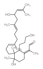 Propanal,2-[(2R,3S,4S)-4-hydroxy-2-(3-hydroxypropyl)-3-[(3E,7E,10R)-10-hydroxy-4,8,12-trimethyl-3,7,11-tridecatrien-1-yl]-3,4-dimethylcyclohexylidene]-,(2Z)- structure