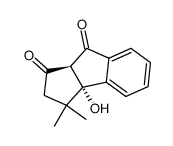 (3aS,8aS)-3a-hydroxy-3,3-dimethyl-2,3,3a,8a-tetrahydrocyclopenta[a]indene-1,8-dione结构式