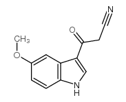 3-氰基乙酰基-5-甲氧基吲哚结构式