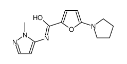 N-(2-methylpyrazol-3-yl)-5-pyrrolidin-1-ylfuran-2-carboxamide结构式