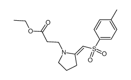 ethyl 3-((2E)-2-{[(4-methylphenyl)sulfonyl]methylene}pyrrolidin-1-yl)propanoate Structure