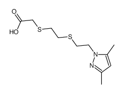2-[2-[2-(3,5-dimethylpyrazol-1-yl)ethylsulfanyl]ethylsulfanyl]acetic acid Structure
