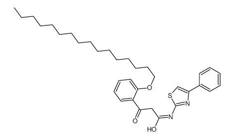 3-[o-(hexadecyloxy)phenyl]-3-oxo-N-(4-phenylthiazol-2-yl)propionamide结构式