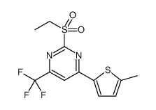 Pyrimidine, 2-(ethylsulfonyl)-4-(5-methyl-2-thienyl)-6-(trifluoromethyl)结构式