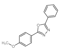 1,3,4-Oxadiazole,2-(4-methoxyphenyl)-5-phenyl- Structure