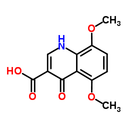 5,8-DIMETHOXY-4-OXO-1,4-DIHYDRO-QUINOLINE-3-CARBOXYLIC ACID结构式