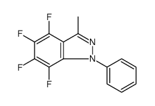 1H-Indazole, 4,5,6,7-tetrafluoro-3-methyl-1-phenyl结构式