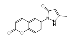 5-methyl-2-(2-oxochromen-6-yl)-1H-pyrazol-3-one Structure