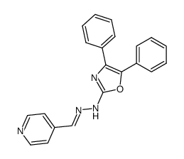 N-(4,5-Diphenyl-oxazol-2-yl)-N'-[1-pyridin-4-yl-meth-(E)-ylidene]-hydrazine结构式