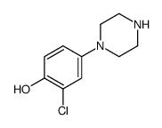 2-chloro-4-piperazin-1-ylphenol structure