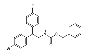 [2-(4-bromo-phenyl)-2-(4-fluoro-phenyl)-ethyl]-carbamic acid benzyl ester结构式