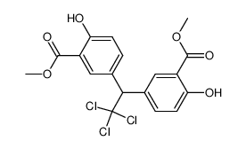 6,6'-dihydroxy-3,3'-(2,2,2-trichloro-ethylidene)-di-benzoic acid dimethyl ester Structure