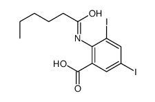 2-(Hexanoylamino)-3,5-diiodobenzoic acid结构式