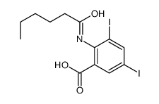 2-(Hexanoylamino)-3,5-diiodobenzoic acid Structure